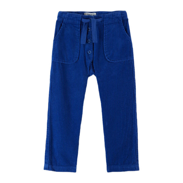 BOY CORDUROY TROUSERS ROYAL - EMILE ET IDA