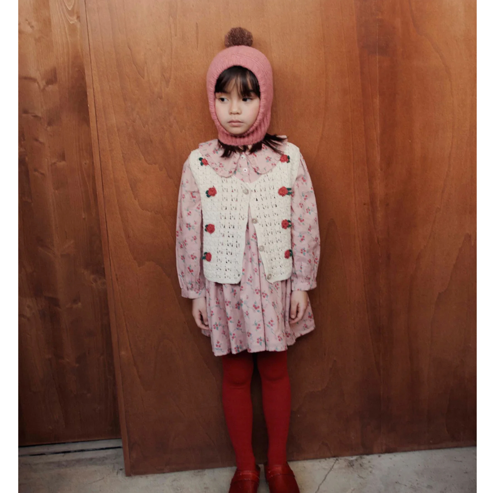 CROCHET SLEEVELESS CARDIGAN ECRU - EMILE ET IDA - Image 3