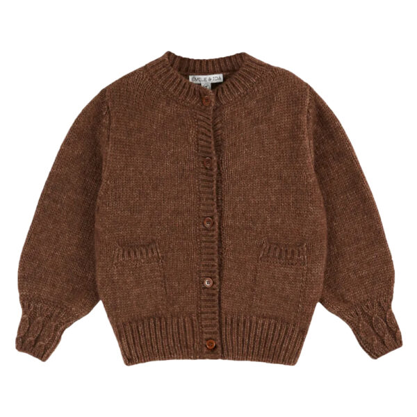 CUDDLY CARDIGAN CHATAIGNE - EMILE ET IDA