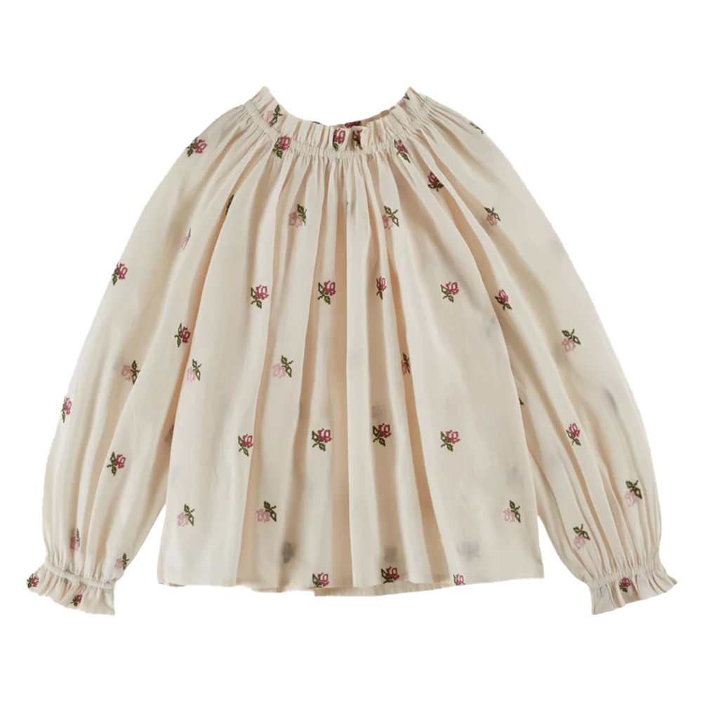 EMBROIDERED BLOUSE CRÈME - EMILE ET IDA