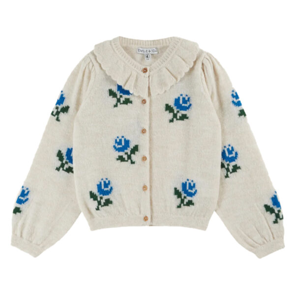 FLOWERS CARDIGAN  ECRU - EMILE ET IDA