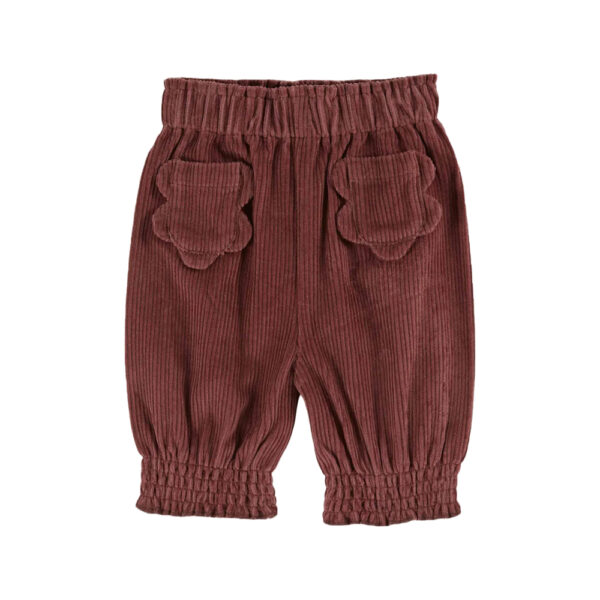 FLOWERS POCKETS BABY TROUSERS VIOLINE - EMILE ET IDA