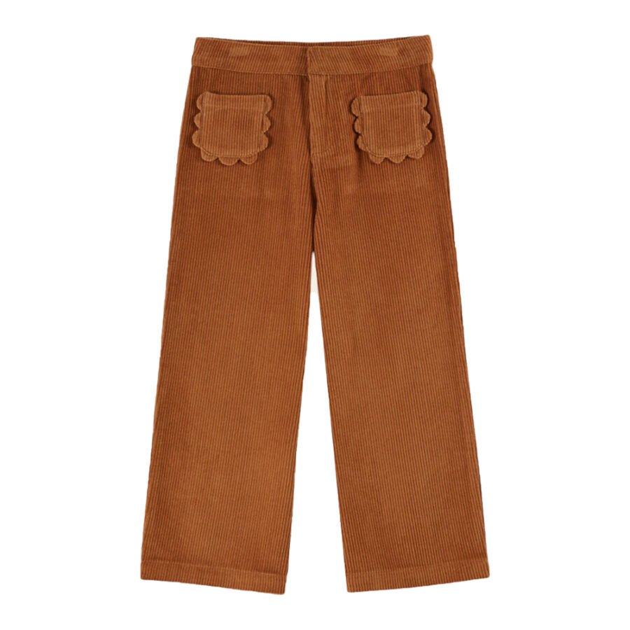 FLOWERS POCKETS TROUSERS PECAN - EMILE ET IDA