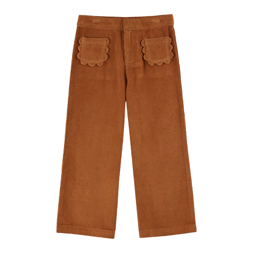FLOWERS POCKETS TROUSERS PECAN - EMILE ET IDA