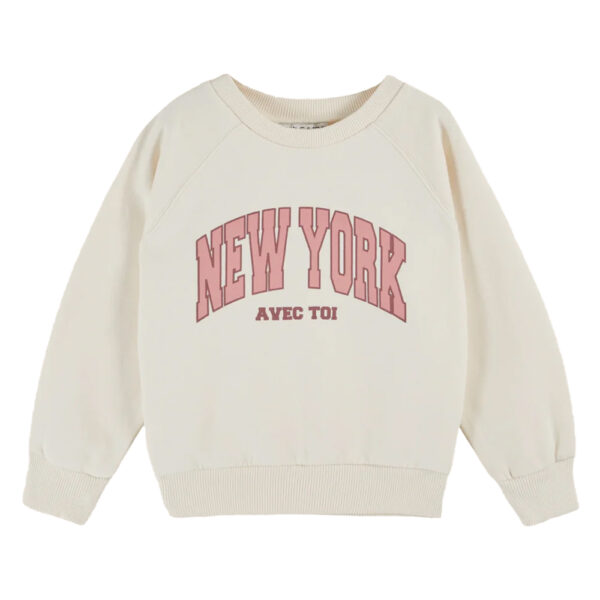 NY SWEATSHIRT Crème - EMILE ET IDA