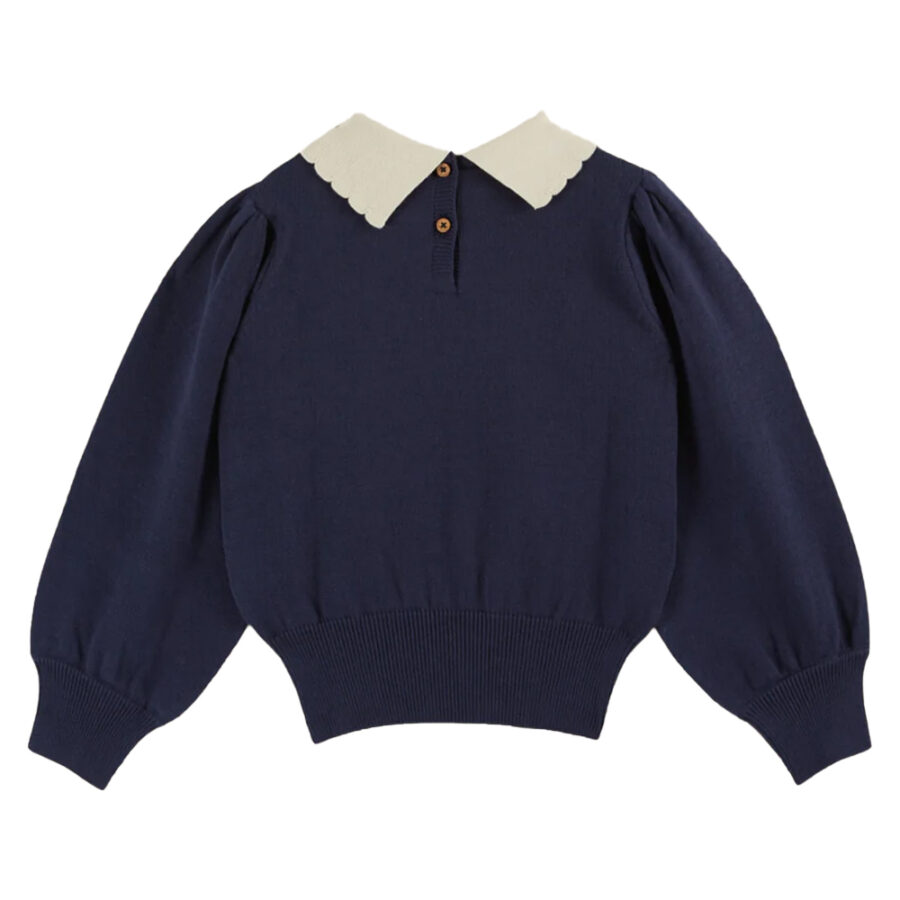 PIERROT COLLAR PULLOVER MARINE - EMILE ET IDA - Image 2