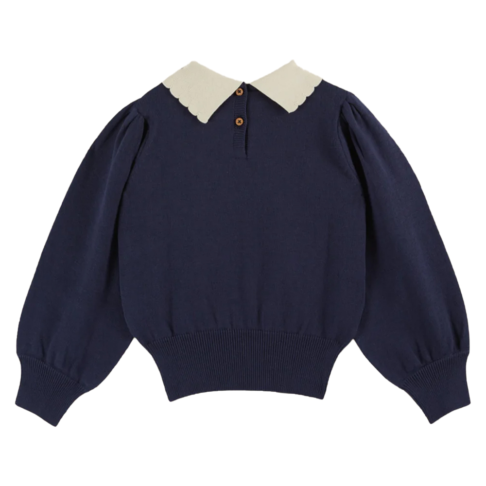 PIERROT COLLAR PULLOVER MARINE - EMILE ET IDA - Image 2