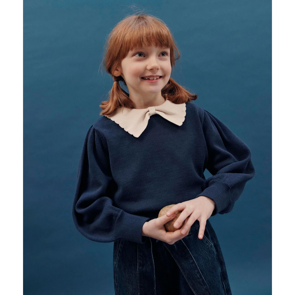 PIERROT COLLAR PULLOVER MARINE - EMILE ET IDA - Image 3