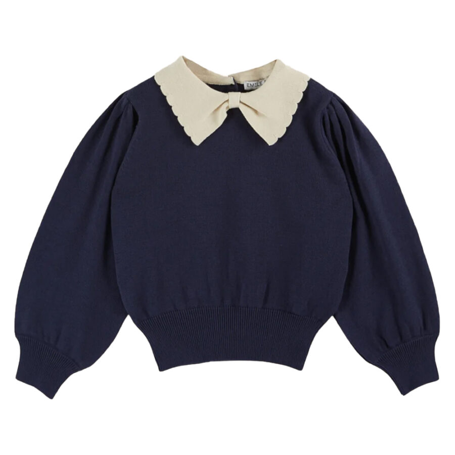 PIERROT COLLAR PULLOVER MARINE - EMILE ET IDA