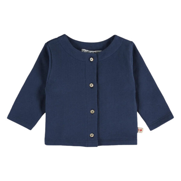 PLAIN PRESS STUD CARDIGAN  MINUIT - EMILE ET IDA