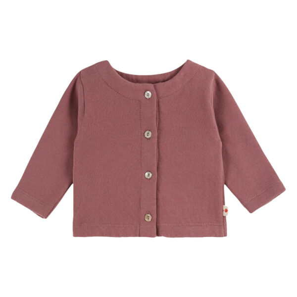 PLAIN PRESS STUD CARDIGAN VIOLINE - EMILE ET IDA