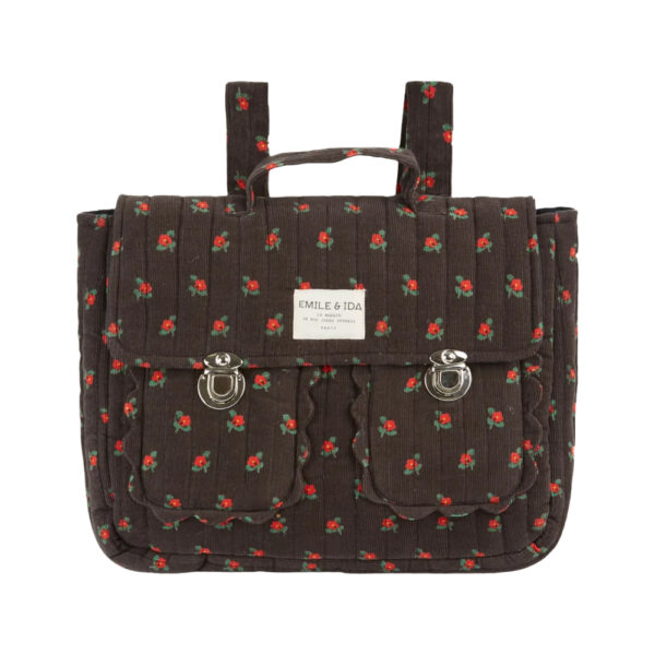 SCHOOLBAG POPPY NOIR - EMILE ET IDA