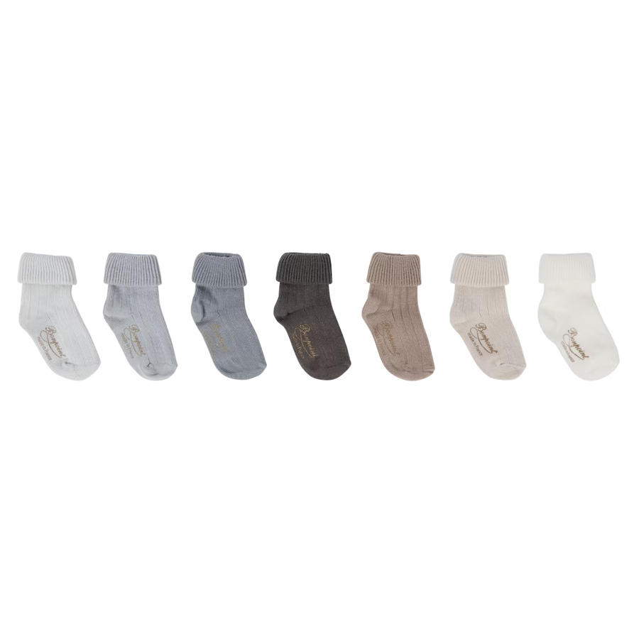 Socks Kit Of 7 Socks - Dusky Blue - BONPOINT - Image 4