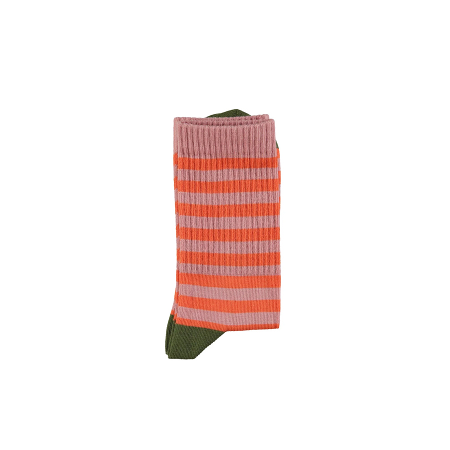 Socks | Pink & orange stripes - PIUPIUCHICK