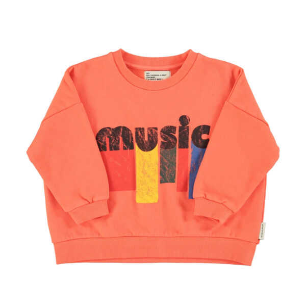 Sweatshirt | Orange w/ "music" print - PIUPIUCHICK