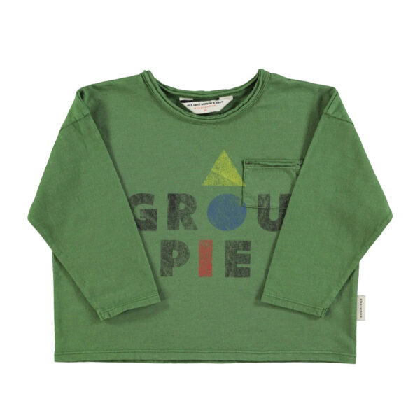 Longsleeve t'shirt | Dark green w/ "groupie" print - PIUPIUCHICK