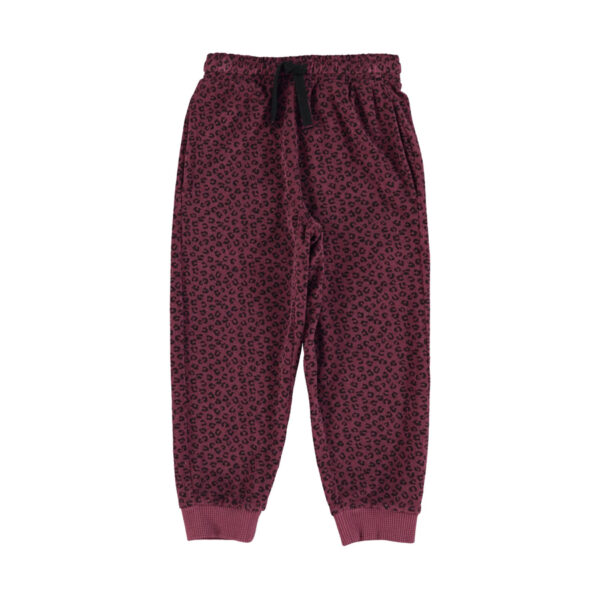 Jogging pants | Aubergine w/ animal print - PIUPIUCHICK