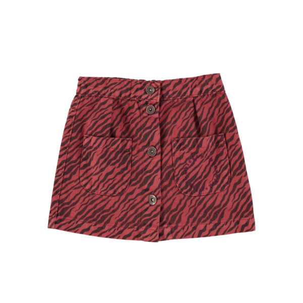 Short skirt | Bordeaux w/ zebra print - PIUPIUCHICK