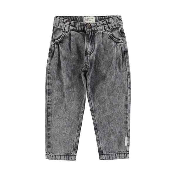 Mom fit trousers | Washed black denim - PIUPIUCHICK