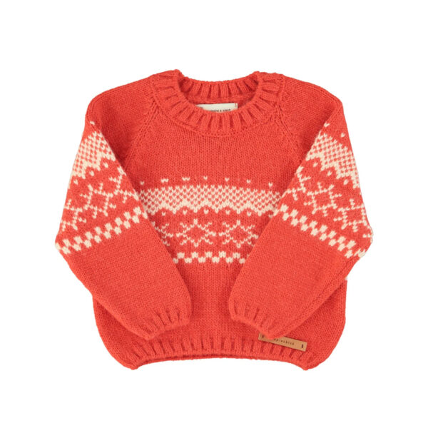 Jacquard sweater | Red - PIUPIUCHICK