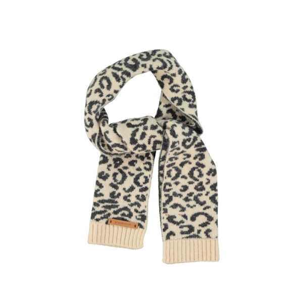 Knitted scarf | Light pink w/ animal print - PIUPIUCHICK