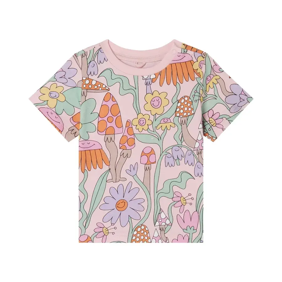Pink T-shirt with flower print - Stella McCartney
