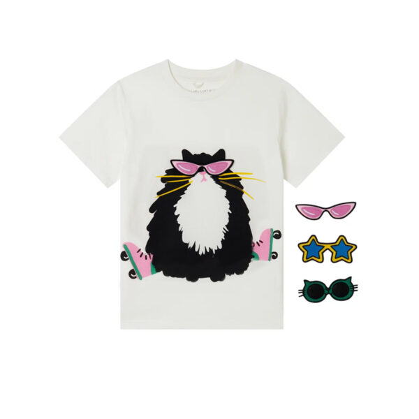 T-shirt with cat print - Stella McCartney