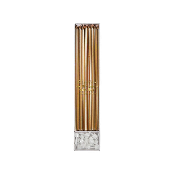 Gold Long Candles-MERI MERI