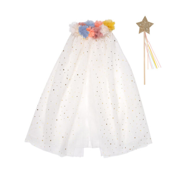 Pompom Collar Cape-MERI MERI