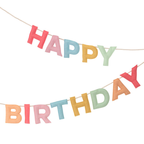 Felt Happy Birthday Garland-MERI MERI