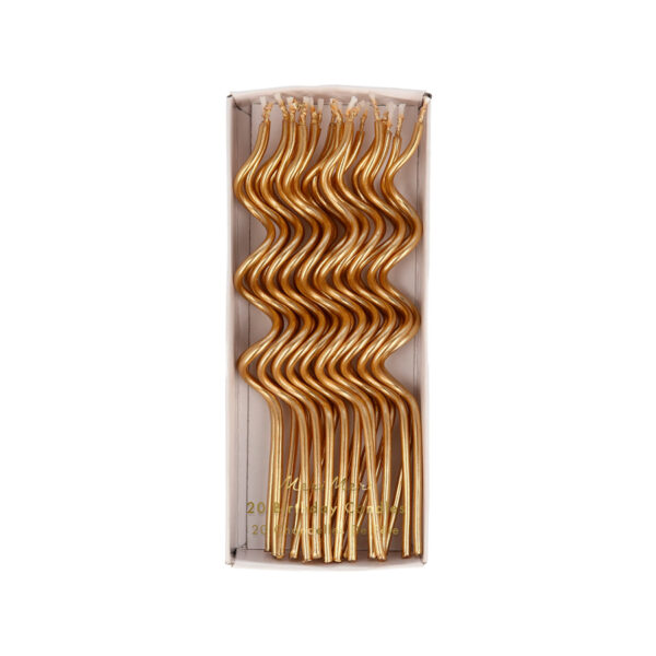 Gold Swirly Candles-MERI MERI