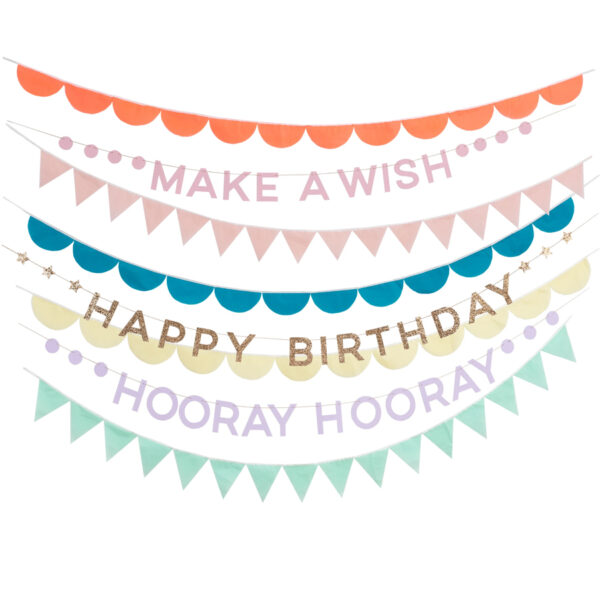 Rainbow Birthday Garlands-MERI MERI