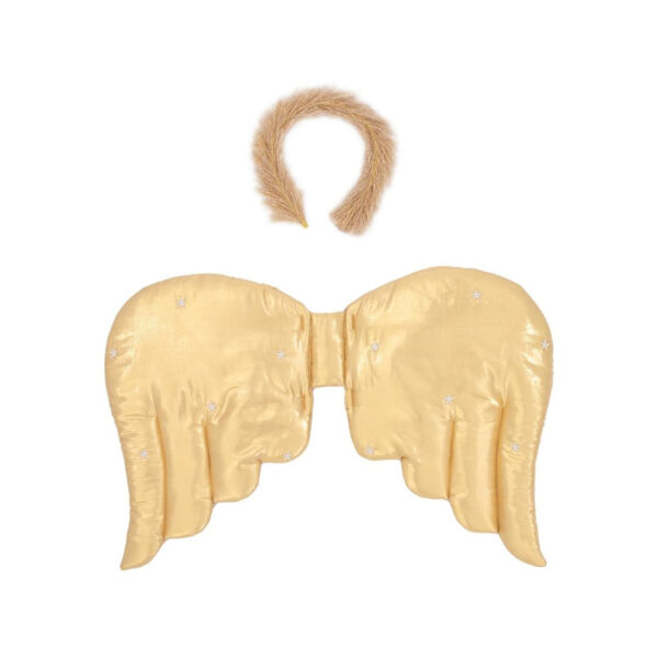 Gold Quilted Angel Wings-MERI MERI