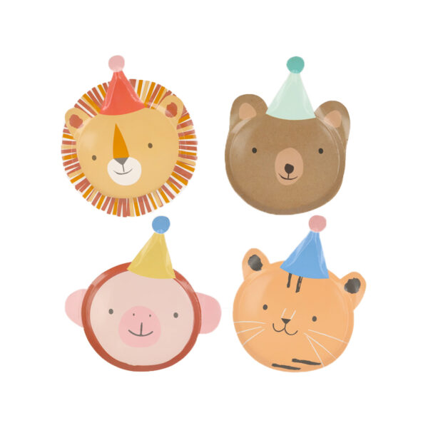 Animal Parade Die Cut Plates-MERI MERI