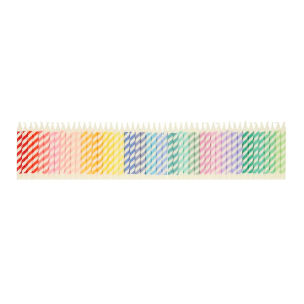 Rainbow Striped Mini Candles-MERI MERI
