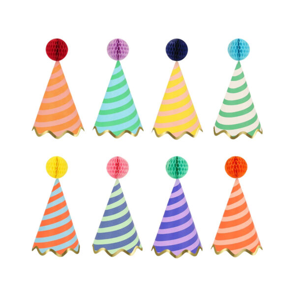 Stripe Party Hats-MERI MERI