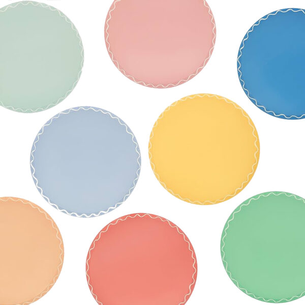 Mixed Wavy Line Side Plates-MERI MERI