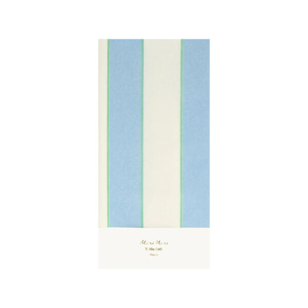 Pale Blue Striped Tablecloth-MERI MERI
