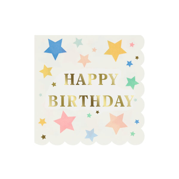 Happy Birthday Stars Large Napkins-MERI MERI