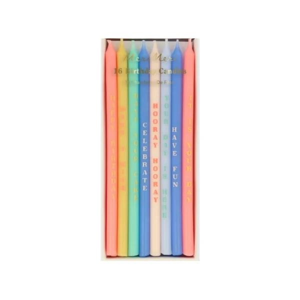 Birthday Phrases Candles-MERI MERI