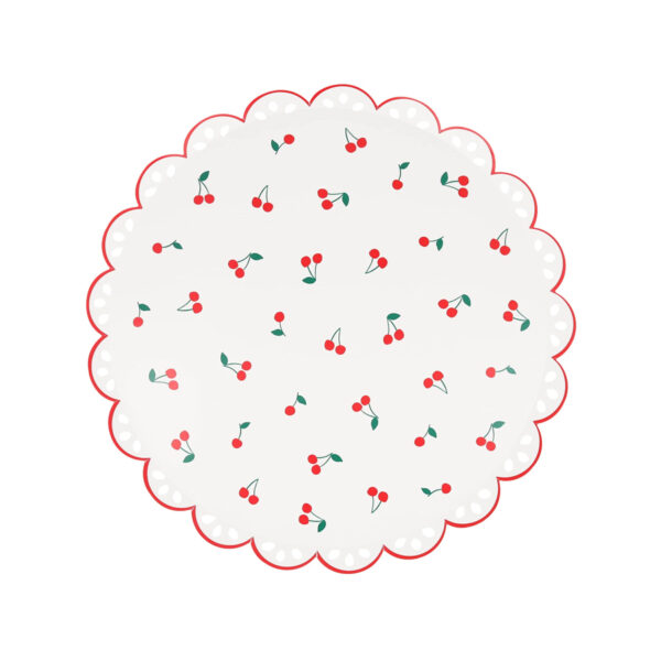 Cherry Pattern Dinner Plates-MERI MERI