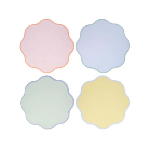 Wavy Round Paper Placemats-MERI MERI