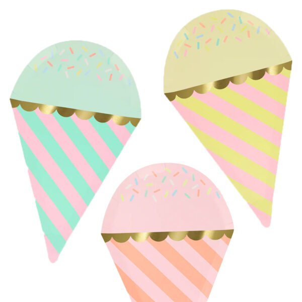 Ice Cream With Sprinkles Plates-MERI MERI