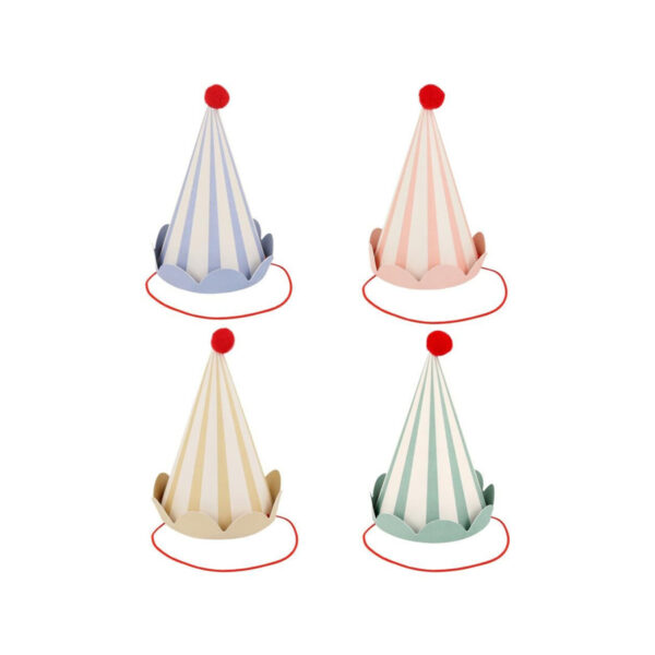 Stripe Pastel Party Hats-MERI MERI