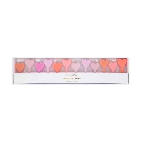 Pink Heart Candles-MERI MERI