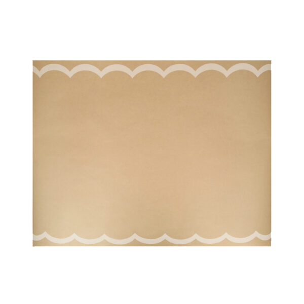 Scalloped Edge Kraft Table Runner-MERI MERI