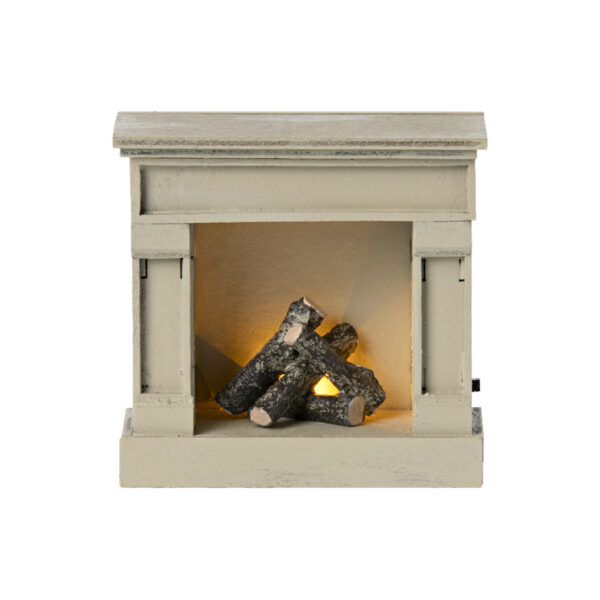 Fireplace, Mouse - Off white - MAILEG