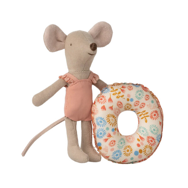 Beach mouse with float, Little sister - Flower - MAILEG