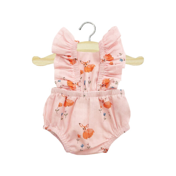 Sweet Deer Lou Retro Cotton Romper-MINIKANE