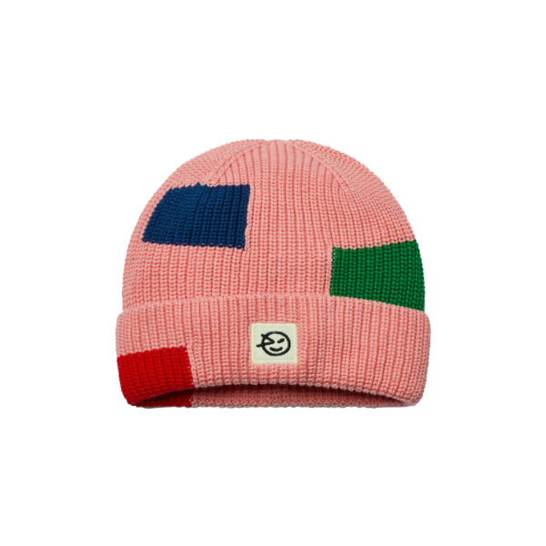 BLOCK BEANIE - BLUSH PINK MULTI - WYNKEN